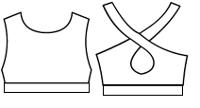 Binded sequin cross back sport top